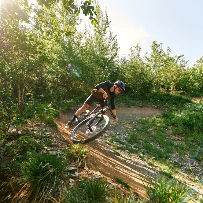 Mountainbiker im Trailground Brilon